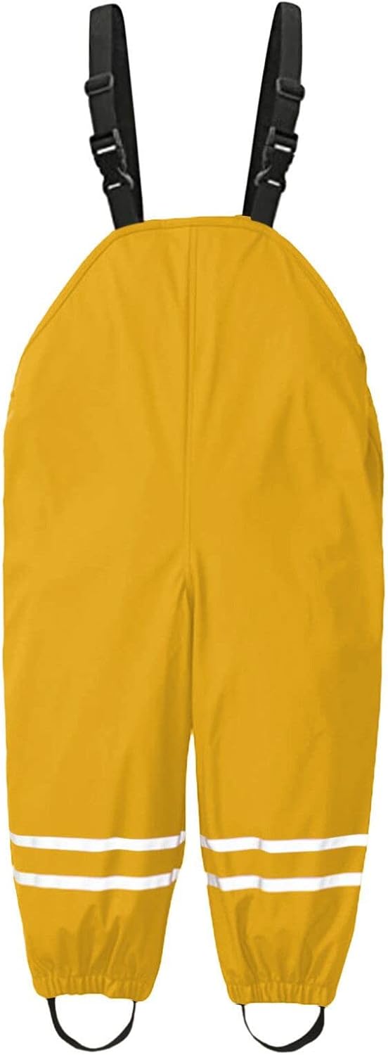 Kids Toddler Waterproof Rain Bib Overalls for Boys Girls