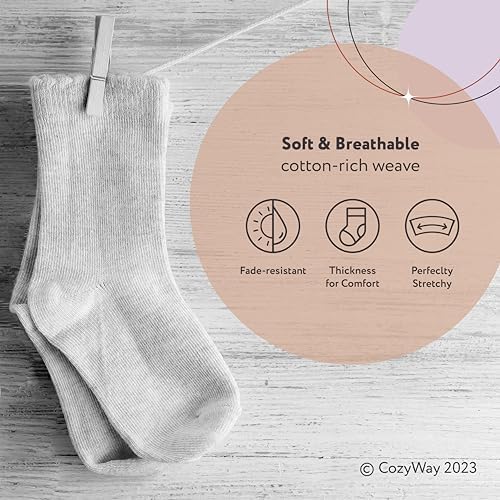 CozyWay Baby Socks for Girls 4-5 Years Soft Stretchy and Stylish