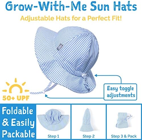 JAN JUL IDEAL 50 UPF Cotton Sun Hat for Toddler Girls