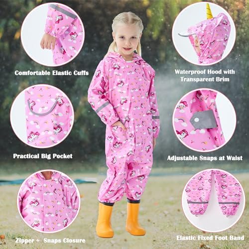 Waterproof Fewlby Toddler rain jacket unique design