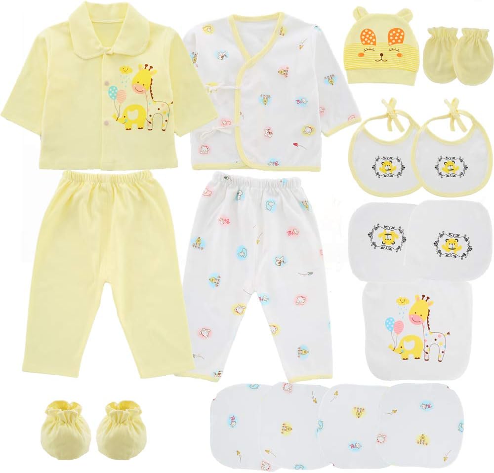 18PCS Newborn Baby Clothing Set for Girls and Boys