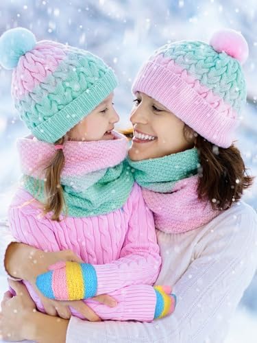 SATINIOR Toddler Winter Gloves 6 Pairs Stretchy Mittens