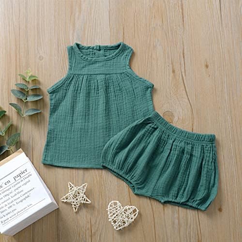 Adorable Solid Tank Romper Set for Baby