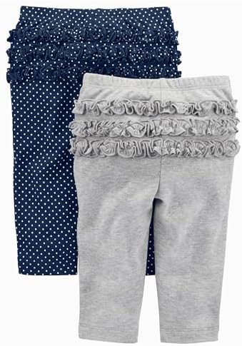 4-Pack Playful Bottoms for Baby Girls Cute Fun Pants