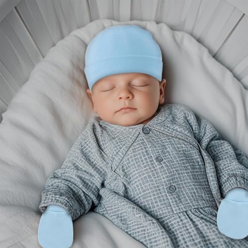 Fecawd Baby Hat and Mitten Set for Babies