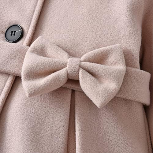 Thick wool blend winter jacket for toddler girls