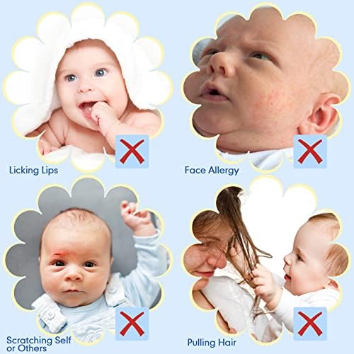 Geyoga 6 Pairs Baby Mittens No Scratch Cotton for 3-9 Months