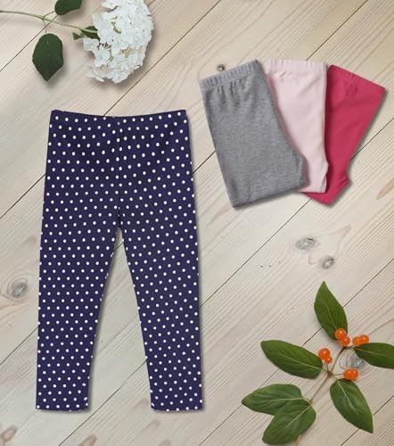 Stylish 4-Pack Cotton Leggings for Babies