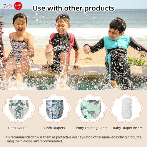 Joyo Roy 4-Piece Reusable Diaper Covers for Boys and Girls