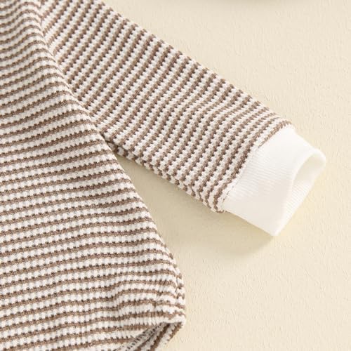 VisgogoUnisex Baby Romper Waffle Long Sleeve Bubble Bodysuit for Boys Girls
