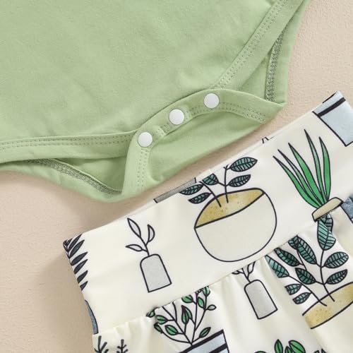 Chloefairy Newborn Summer Romper Set for Baby Boy and Girl