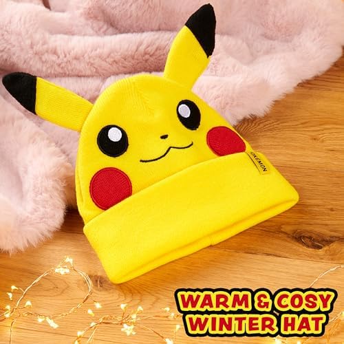 Pokemon Kids Beanie Hat - Warm Cozy Winter Gift
