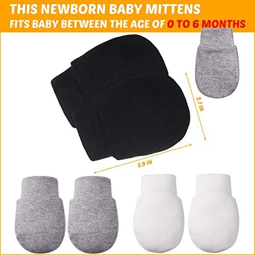 9-Pair No-Scratch Cotton Gloves for Newborn Boys and Girls