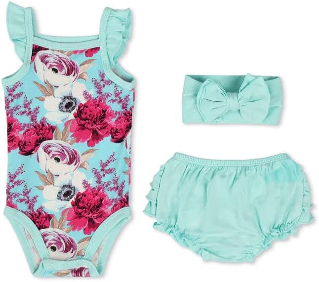 Adorable Ruffle Bloomers Set - Snaps Elastic Waist comfy great for baby