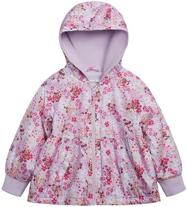 OSHKOSH BGOSH Baby Girls Midweight Water-Resistant Hooded Peplum Jacket