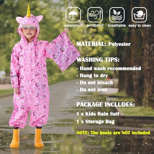 Waterproof Fewlby Toddler rain jacket unique design