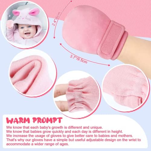 Adjustable Baby Mittens Newborn Cotton Gloves Warm Breathable for Boys