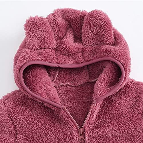 Cute Toddler Girls Fuzzy Fleece Jacket