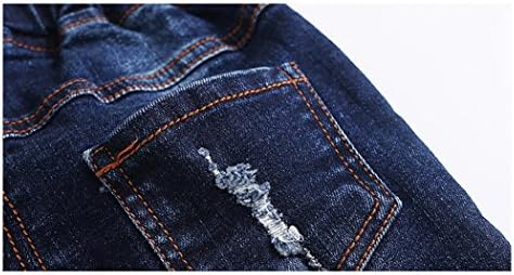 KIDSCOOL SPACE Baby Jeans Elastic Waist Little Ripped Denim
