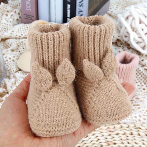 Warm Soft Knit Booties for Newborns