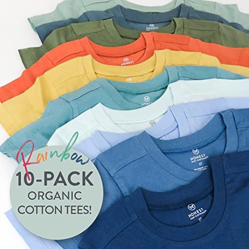 HonestBaby 10-Piece Organic T-Shirt Set for Babies Cute Soft