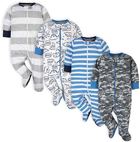 Onesies Brand - 4-Pack Sleep Play Footies for Babies