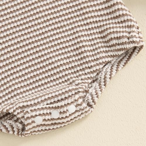 VisgogoUnisex Baby Romper Waffle Long Sleeve Bubble Bodysuit for Boys Girls