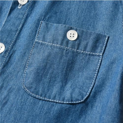 Kapsrqst Button-Down Casual Shirts for Toddler Kids