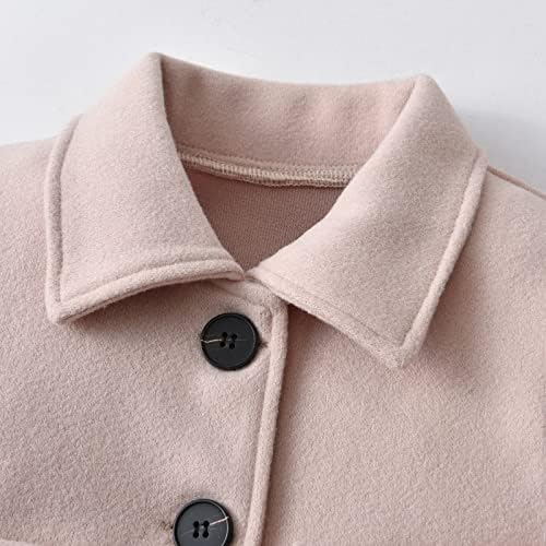 Thick wool blend winter jacket for toddler girls