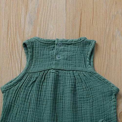 Adorable Solid Tank Romper Set for Baby