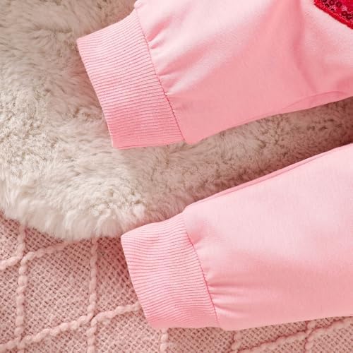 2Pcs infant winter outfit set Long sleeve crewneck joggers