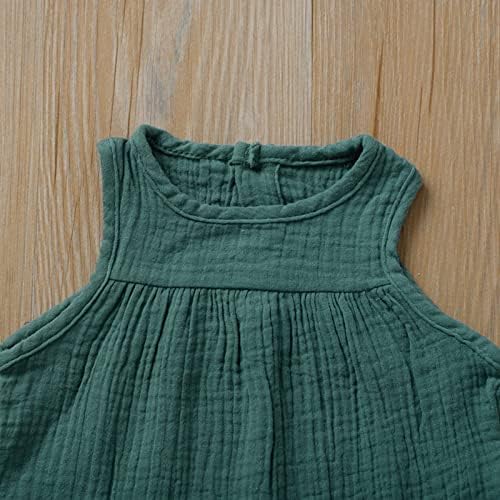 Adorable Solid Tank Romper Set for Baby