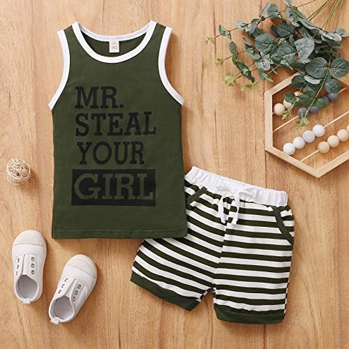 One Opening Baby Boys Tank Tops Shorts Set for Summer