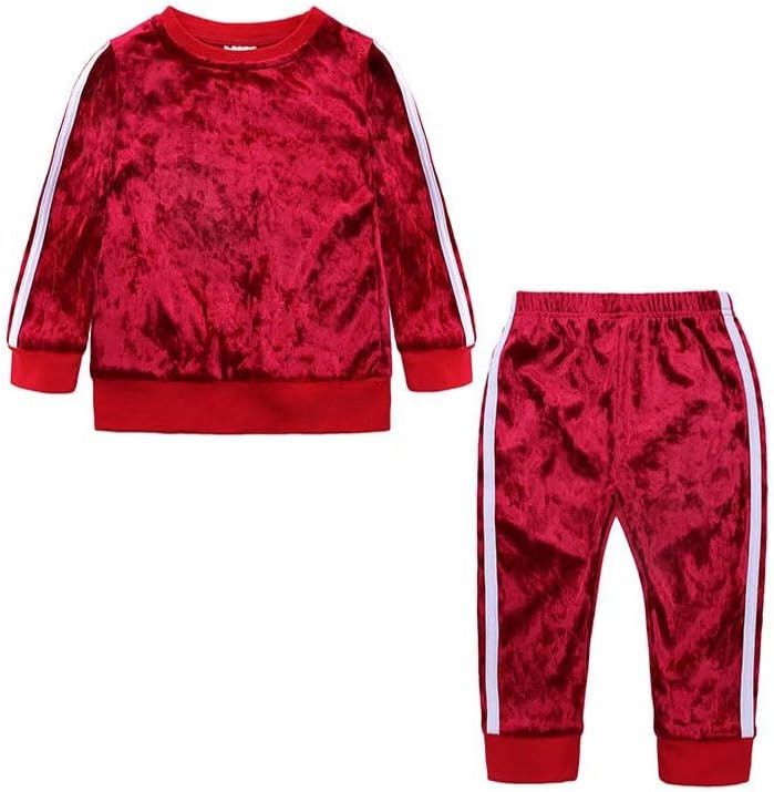 Trackset for Toddlers Soft Velvet Tracksuit 2-Piece Set