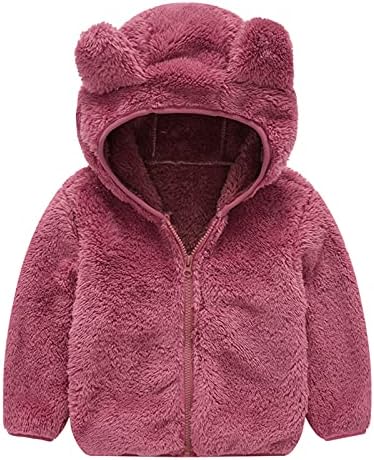 Cute Toddler Girls Fuzzy Fleece Jacket