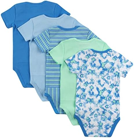 Hanes Baby Toddler Ultimate Flexy Short Sleeve Bodysuit 5-Pack