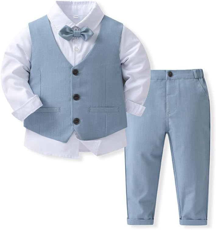Perfect 4-Piece Baby Boy Outfit with Bowtie