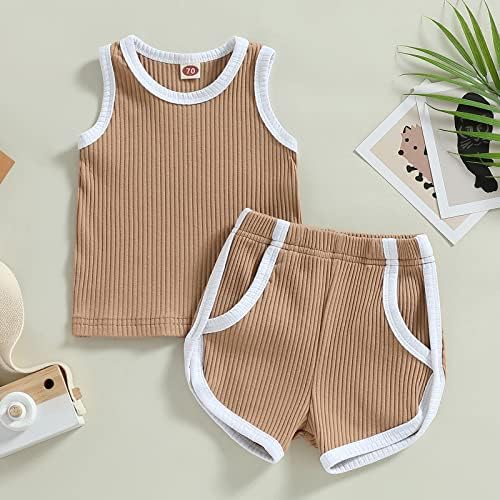 Unisex Toddler Summer Set Soft Cotton Vest Tank Shorts