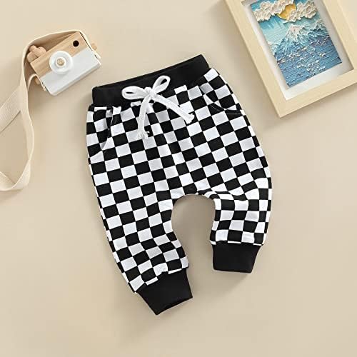 High-Quality Checkerboard Plaid Pants for Baby Elastic Waist Casual Trousers