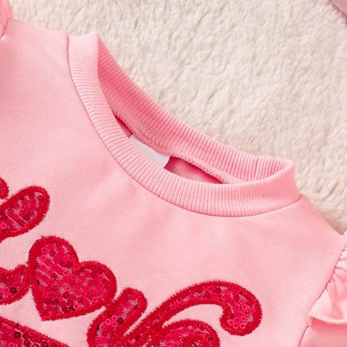 2Pcs infant winter outfit set Long sleeve crewneck joggers
