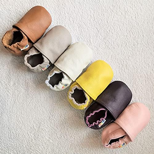 YALION Soft Leather Baby Slip-On Moccasins for Toddlers