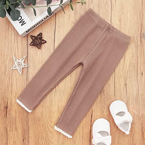 Perfect Comfy Ruffle Leggings for Toddler Girls Warm Cotton Blend Bottoms