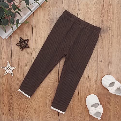 Perfect Comfy Ruffle Leggings for Toddler Girls Warm Cotton Blend Bottoms