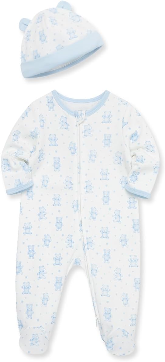 Little Me Baby Sleepers Caps Set Soft Trendy