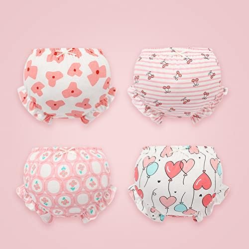 4-Piece Baby GirlsTraining Pants with Ruffle Detail Soft comfy