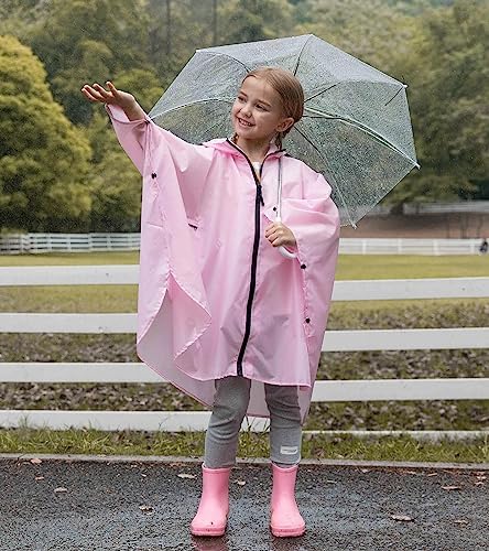SaphiRose Lightweight Kids Rain Poncho