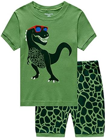 Popshion Boys Pajamas Dinosaur Design Soft Cute Sleepwear for Kids