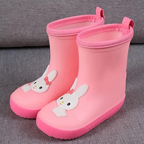 Egmy Rabbit Cartoon Rain Shoes for Kids Boys Girls Water Boots