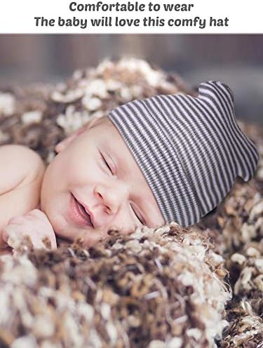 Cute Stripe Design Newborn Baby Cap