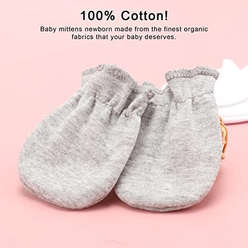 DRESHOW Newborn Baby Mittens 0-6 Months 8 Pair Set